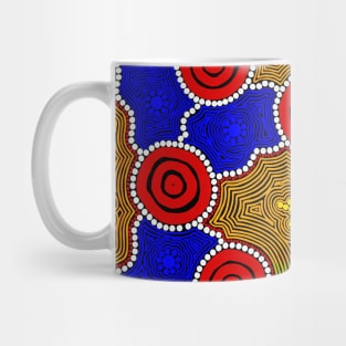 Aboriginal Art - Circles And Dots Mug